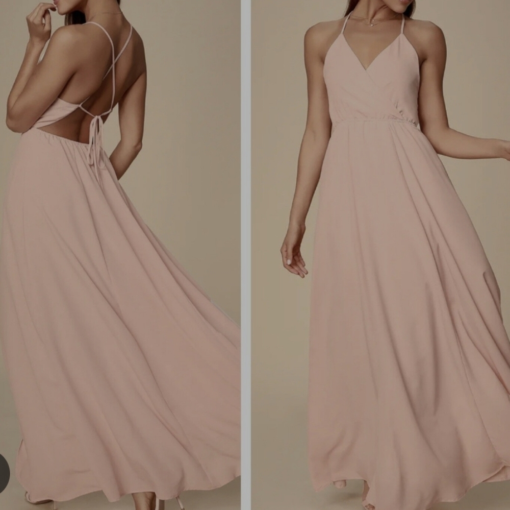 Lulus Everything is all bright blush pink maxi dress